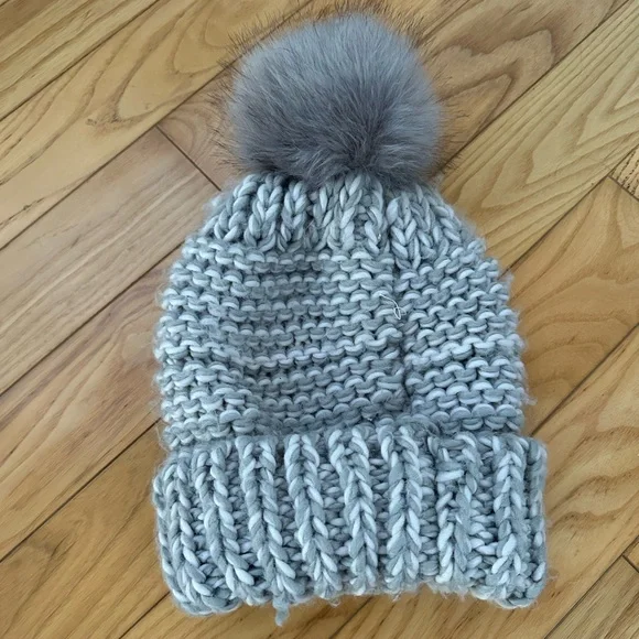 Free People Chunky Knit Gray Beanie NWT Free People Women main image 3